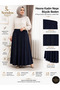 Hesna Women's Neşe Large Size 8-Piece Sandy Skirt, Stone Detailed, Unlined, Elastic Waist, Comfortable Cut, Summer Wear