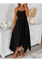 Women's Rope Strap V-Neck Aerobin Dress with Asymmetrical Detail - 4