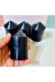 Pillar Candles Black Color Set Of 4Pcs Unscented Candles 7.5cm Long x 5cm Round - 4