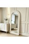 MapleHoome Full-Length Mirror, Boucle Fabric, Floor Mirror, Lean-to-Wall Standing Mirror, 80*180, White