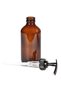 Empty, Amber Glass Bottles with Black Lotion Pumps -500ml