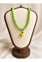 Handmade Green Beaded Necklace with Lemon Figure - Limoncello Special Design - 3