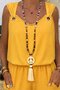 Women's Sleeveless V-Neck Bird Eye Detail Blouse Short Aerobin Double Set - 2