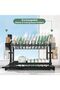 2 Tier Dish Drying Rack,Space Saving Dish Drying Rack with Utensil Rack,Cutting Board Rack - 2