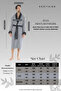 Zeus Şalyaka Men's Bathrobe - Ribbed Gray - Black Collar 100% Cotton - 3