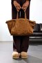 Bal London Suede Leather Bag 7976 - 3