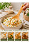 Natural Bamboo Serving and Stewing Spoon 26 cm Wooden Food Serving Spoon Non-Scratch Kitchen Spoon 1 Piece - 3