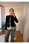 Lace Detailed Black Cardigan
