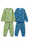 2-Piece Boys' Pajama Set – Long Sleeve Cotton Safari & Vehicle Patterned 2-Piece Set for Boys Aged 3-6 - 2