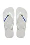 Men's Slippers - Brasil Logo, 4110850 -0001 Model, White