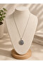 Silver Color Round Evil Eye Beaded Steel Necklace – Minimal Women's Necklace - 2