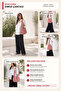 Red Ecru Striped Fabric Shoulder Bag with Wide Strap Daily Tote Bag - 5