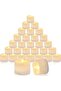 48pc Waving Flame Flameless Electric LED Tea Lights Warming Candle Cones
