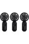 Three - pc set - Handheld fan - Three wind speeds - Easy to hold or put in a bag - Rechargeable via USB or battery - Quiet operation - for travel,...