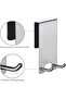 Two-piece wall-mounted shower hooks allow for towel rack installation without drilling, suitable for shower enclosures 6-11 mm thick. - 5