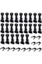 24 plastic cabinet legs, furniture legs (80mm-100mm) adjustable furniture legs, black plastic furniture legs with clip-on mounting base cabinets...