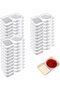 Suitable for 50-piece Double Compartment Snack Container Food Storage Box Organizer Sauce Leak-Proof 130ml