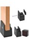 Adjustable furniture risers, set of 4, sturdy aluminum construction with felt protection