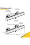 Thermostatic shower faucet, dual spouts, a 3/4-inch BSP (26.4 mm) spout at the top and a 1/2-inch BSP (21 mm) spout at the bottom, round, made of... - 2