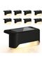 8-Piece Solar LED Deck & Step Weatherproof Lighting Solution for Deck (Black) - 2