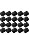 20-pack rubber chair leg covers, suitable for floor table legs, prevent scratches, black PVC material (22mm)