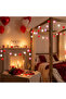 Heart-shaped string lights, 3 meters long, battery powered - 2
