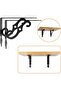 4pc 5-Inch Black Metal Heavy Duty Decorative Shelf Brackets with Screws for Open DIY Floating Shelves - 3