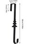 2-Pack - Wreath Hooks - 38cm - Metal - For Christmas, Easter, Halloween & Fall Wreaths - White & Black - 5