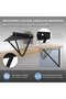 2pc 160mm Black Metal Triangular Floating Shelf Wall Brackets, Prism Hairpin Wall Shelf Mount - 3