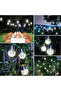 4-Pack Warm White Outdoor Solar Hanging Crackle Glass Globe Lights - 5