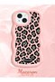 iPhone 14 Plus Compatible Wavy Frame Leopard Print High Quality Silicone Phone Case