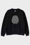 Brain Graphic Printed Black Crew Neck Sweatshirt