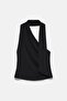Fular detaylı halter yaka top - 4