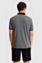 Men's Anthracite Melange Regular Fit Polo Collar Basic T-Shirt 50326978-Vr081 - 5