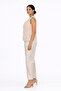 Women's Sleeveless Gradient Ruffle Blouse Light Beige - 2