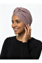 Cotton Faded Rose Patterned Draped Front with Agraf Detail Stylish and Comfortable Hijab Bonnet - 4