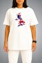 Oversize Unisex T-Shirt with Uk Flag and Map Chest Print - 2