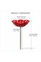Bird Water Bottle - 14*14*65 cm - High-quality alloy material - Elegant floral design - Garden decoration - Pet supplies - Red two-pack - 2