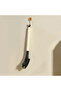 Toilet brush with hanging loop, curved brush head, built-in hair removal comb - 3