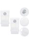 2-Pack Automatic Splash-Proof Bird Feeder Trough - White - 4