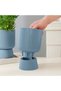 Plastic flower pots, flower pots with drainage holes, cute flower pot planters, plant containers, for garden, home and office decoration, blue - 3