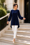 Mother's Velvet, Long Back, Pleated, Sleeve with Pocket, 38-40 Size Tunic. - 4