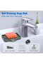 3-Piece Silicone Self-Draining Soap Dish & Sponge Holder Tray for Kitchen & Bathroom, 25.4x13.2x2 cm, Gray - 3
