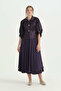 Stone Detailed Skirt Jacket Set - Purple