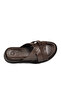 Men's Brown Genuine Leather Soft Comfortable Sole Daily Slippers 6862 - 4
