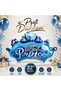 Blue Prince Crown Foil Balloon 32 Inch Helium Compatible Birthday Prince Themed Party Decoration - 2