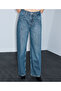Hotfix baskılı wide leg jean pantolon