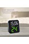 Compact digital alarm clock, bedside model, 3 alarm functions, portable LED display with temperature indicator, adjustable brightness, for desks - 2