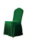 Two-Piece Jacquard Curved Back Chair Cover Armrests Telescopic Swivel Bar Stool Office Computer Cover Living Room Kitchen Green