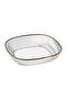 4-Piece Square Snack Plate Set, Transparent Multi-Purpose Appetizer & Fruit Tray for Kitchen & Dining (White) - 4